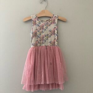 $18 ADD ON bird and bean bamboo floral twirl tulle skirt 3Y Zara Mini‎ Boden